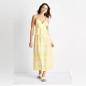 Women floral print midi ruffle strapped yellow dress summer 18 future collective